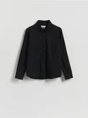 Koszule męskie - Reserved - Jeansowa koszula regular fit - czarny - miniaturka - grafika 1