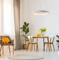 Lampy sufitowe - Mantra Iluminación Lampa wisząca LED Niseko II, pilot, Ø 38 cm, biały - miniaturka - grafika 1