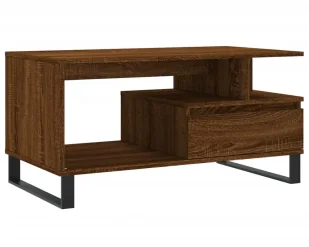 Stolik Kawowy Do Salonu Brązowy Dąb W7-T56 - Ławy i stoliki kawowe - miniaturka - grafika 1