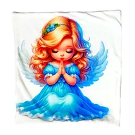 Pościel dla dzieci - Poszewka na Poduszkę Jasiek ANIOŁEK DZIEWCZYNKA w Niebieskiej Sukience - miniaturka - grafika 1