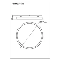 Lampy sufitowe - Globo Lampa sufitowa LED Della, aluminiowy / szary / cynkowy, salon / jadalnia, aluminium, nowoczesny - miniaturka - grafika 1