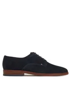 Półbuty męskie - Tommy Hilfiger Półbuty Hilfiger Thunit Suede Shoe FM0FM05377 Granatowy - miniaturka - grafika 1