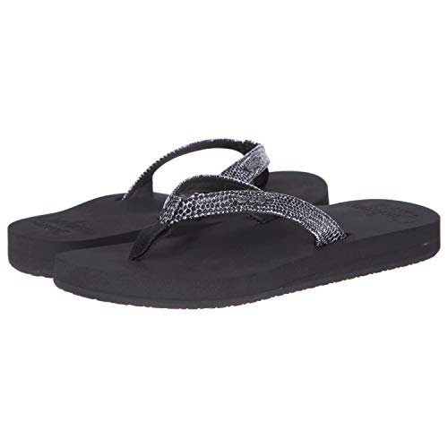 Reef Damskie japonki Star Cushion Sassy, czarny - Czarny Black Silver Bls - 41 EU