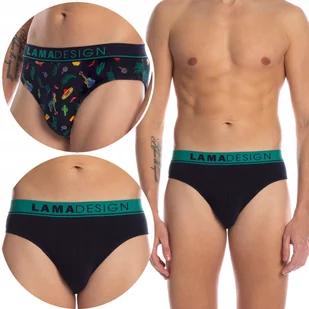 LAMA Slipy Męskie bawełniane majtki 2-PAK - M - Majtki męskie - miniaturka - grafika 1