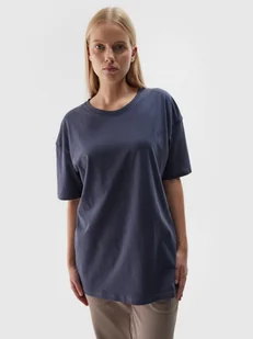 T-shirt uniseks oversize 4F 4FWAW24TTSHU1657 - granatowy - Koszulki sportowe damskie - miniaturka - grafika 1