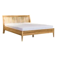 Łóżka - Łóżko dębowe Klasyczne LK 291, Rozmiar - 140x200, kolor - dąb kakao - miniaturka - grafika 1