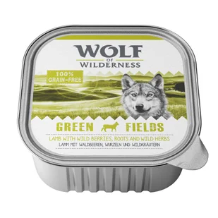 Wolf of Wilderness of Wilderness Adult 6 x 300 g Green Fields jagnięcina - Mokra karma dla psów - miniaturka - grafika 2