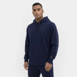 Męska bluza dresowa nierozpinana z kapturem CHAMPION Hooded Sweatshirt - granatowa - Bluzy sportowe męskie - miniaturka - grafika 1