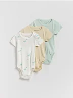 Body - Reserved - Bawełniane body 3 pack - kremowy - miniaturka - grafika 1