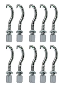 LP Latin Percussion Hak mocujący do Brazilian LP3010, LP3010N, LP3012, LP3012-SM Pandeiro, LP3006 Tamborim, chrom, 10 sztuk - LP3923 - Instrumenty perkusyjne - miniaturka - grafika 1