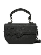 Torebki damskie - Pepe Jeans Torebka Amber Script PL031664 Czarny - miniaturka - grafika 1