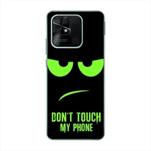 King Design Etui kompatybilne z Xiaomi Redmi 10C Plastikowe miękkie etui na telefon - Etui na telefon komórkowy Dont Touch My Phone Green - Etui i futerały do telefonów - miniaturka - grafika 1