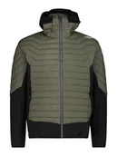 Kurtki i kamizelki sportowe męskie - CMP Kurtka hybrydowa w kolorze oliwkowo-czarnym - miniaturka - grafika 1