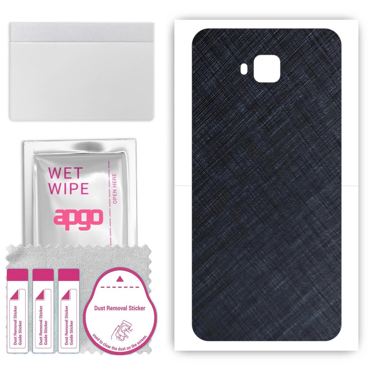 Folia naklejka skórka strukturalna na TYŁ do Asus Zenfone 4 Selfie ZB553KL - Tytan Niebieski - apgo SKINS