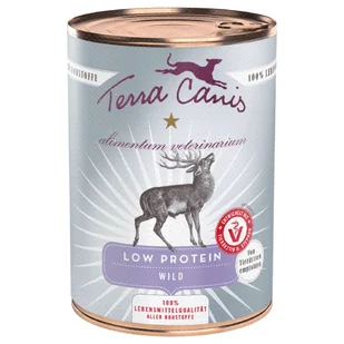 Korzystny pakiet Terra Canis Alimentum Veterinarium Low Protein, 12 x 400 g - Dziczyzna - Mokra karma dla psów - miniaturka - grafika 1