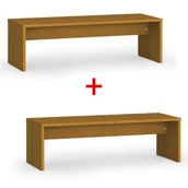 Wyposażenie sportowe i gimnastyczne - Ławka szatniowa 1+1 GRATIS, 1500 mm, czereśnia - miniaturka - grafika 1