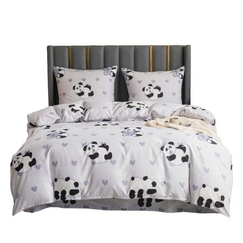 Pościel 160x200 + 2 Poszewki 70x80 Komplet Pościeli Dwuosobowej PANDA