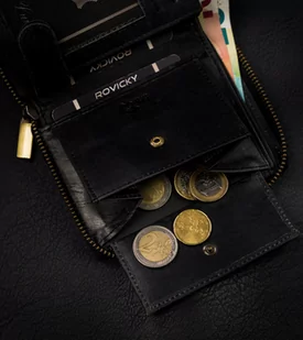 Skórzany, pionowy portfel męski na zamek w stylu retro, RFID — Always Wild - Portfele - miniaturka - grafika 12
