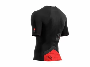 COMPRESSPORT Triathlonowa koszulka kompresyjna TRIATHLON POSTURAL AERO TOP czarna - Koszulki sportowe męskie - miniaturka - grafika 2
