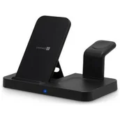 Ładowarki do telefonów - Bezprzewodowa ładowarka Connect IT MultiCharge 3v1 pro Samsung (CWC-9050-BK) Czarna - miniaturka - grafika 1