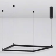 Lampy sufitowe - MLAMP Wisząca LAMPA geometryczna 139990734 MLAMP metalowa OPRAWA kwadratowy ZWIS LED 40W 3000K ściemnialny czarny 139990734 - miniaturka - grafika 1