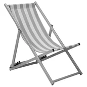 Leżaki ogrodowe - Beliani Leżak ogrodowy szary LOCRI - miniaturka - grafika 1