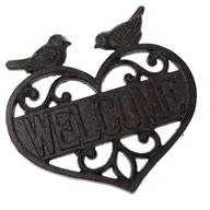 Dekoracje domu - Dekoracja żeliwna Iron bird, 19 x 18 x 0,7 cm - miniaturka - grafika 1