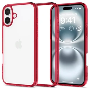 Spigen Ultra Hybrydowe Etui Kompatybilne z iPhone 6.1 "(2024) - Krystalicznie Czerwony - Etui i futerały do telefonów - miniaturka - grafika 1