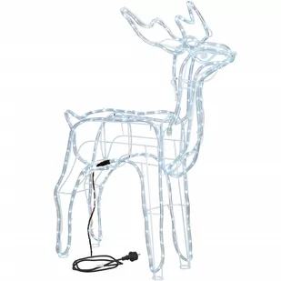 Renifer Led 90 cm świąteczny, świetlna dekoracja do ogrodu biały zimny - Ozdoby bożonarodzeniowe - miniaturka - grafika 1
