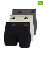 Majtki męskie - adidas Bokserki (3 pary) w kolorze antracytowym, beżowym i czarnym - miniaturka - grafika 1