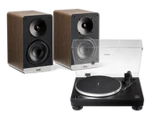 Zestawy stereo - Audio-Technica AT-LP5X (czarny) + Connex (orzech) - miniaturka - grafika 1