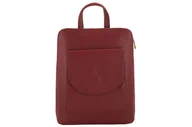 Torebki damskie - Barberini's, Plecak / listonoszka damska 2w1, Casual, czerwona - miniaturka - grafika 1