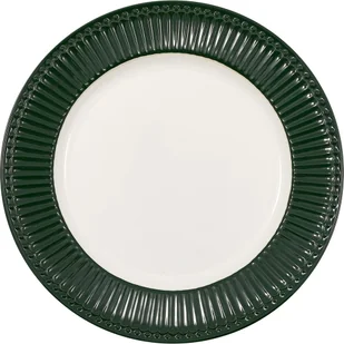 Biało–zielony talerz z kamionki ø 26,5 cm Alice – Green Gate - Talerze - miniaturka - grafika 1