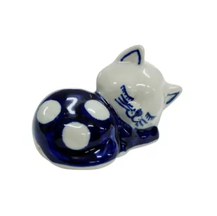 Ceramiczny kotek spioch Ceramika Bolesławiec - Wielkanoc - miniaturka - grafika 1