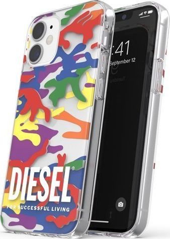 Diesel DIESEL CLEAR CASE PRIDE CAMO AOP IPHONE 12 MINI WIELOBARWNY standard