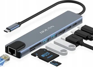 Stacja/replikator Bounn 8w1 USB-C JL-CX08 - Stacje dokujące i replikatory portów Stacja/replikator Bounn 8w1 USB-C JL-CX08 - Stacje dokujące i replikatory portów - miniaturka - grafika 1