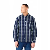 Koszule męskie - WRANGLER SHACKET MID INDIGO W5G2CPX8E L - miniaturka - grafika 1