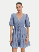 Sukienki - Pepe Jeans Sukienka letnia Day PL953694 Błękitny Regular Fit - miniaturka - grafika 1