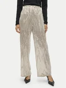 Spodnie damskie - Vero Moda Spodnie materiałowe Ellen 10319016 Beżowy Straight Fit - miniaturka - grafika 1