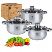 Zestawy garnków i patelni - Zestaw Komplet Garnków Fiona Indukcja Gaz 6 El Ze Stali Nierdzewnej 18/0 - miniaturka - grafika 1