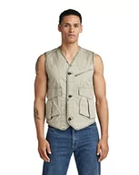 Kurtki męskie - G-STAR RAW Męska kurtka Washed Cargo Vest, Zielony (Shamrock Vintage Gd 9740-d187), L - miniaturka - grafika 1