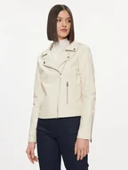Kurtki damskie - Vila Kurtka z imitacji skóry Cara 14044851 Beżowy Regular Fit - miniaturka - grafika 1
