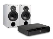 Zestawy stereo - Bluesound POWERNODE EDGE (czarny) + Tesi 261 (biały) - miniaturka - grafika 1