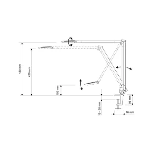 Lampa biurkowa LED MAULoptimus, antracyt, podstawa zaciskowa - Lampy stojące - miniaturka - grafika 1