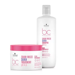 Schwarzkopf BC Color Freeze Silver, zestaw XL ochładzający odcień blond, 1000ml + 500ml - Zestawy kosmetyków damskich - miniaturka - grafika 1