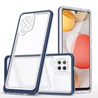 Etui i futerały do telefonów - Hurtel Clear 3in1 etui do Samsung Galaxy A42 5G żelowy pokrowiec z ramką niebieski - miniaturka - grafika 1