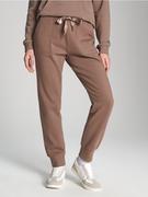 Spodnie damskie - Sinsay - Spodnie dresowe - brązowy - miniaturka - grafika 1