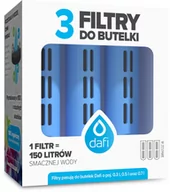 Wkłady filtrujące - Dafi ZESTAW 3 filtry do butelki filtrującej SOFT i SOLID szafirowy - miniaturka - grafika 1