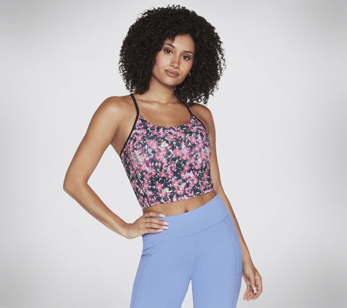 Top damski na ramiączkach Skechers Gostretch Fantasy kwiatowy wzór S