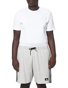 adidas Herren Sportswear Future Icons 3-Streifen szorty, średni szary wrzosowy, L - Spodenki damskie - miniaturka - grafika 1